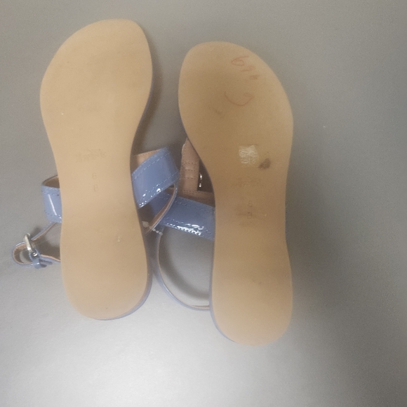 Coach Cassidy Metallic Tumbled Blue Sandals Sz 6B. Excellent Condition - Picture 11 of 11